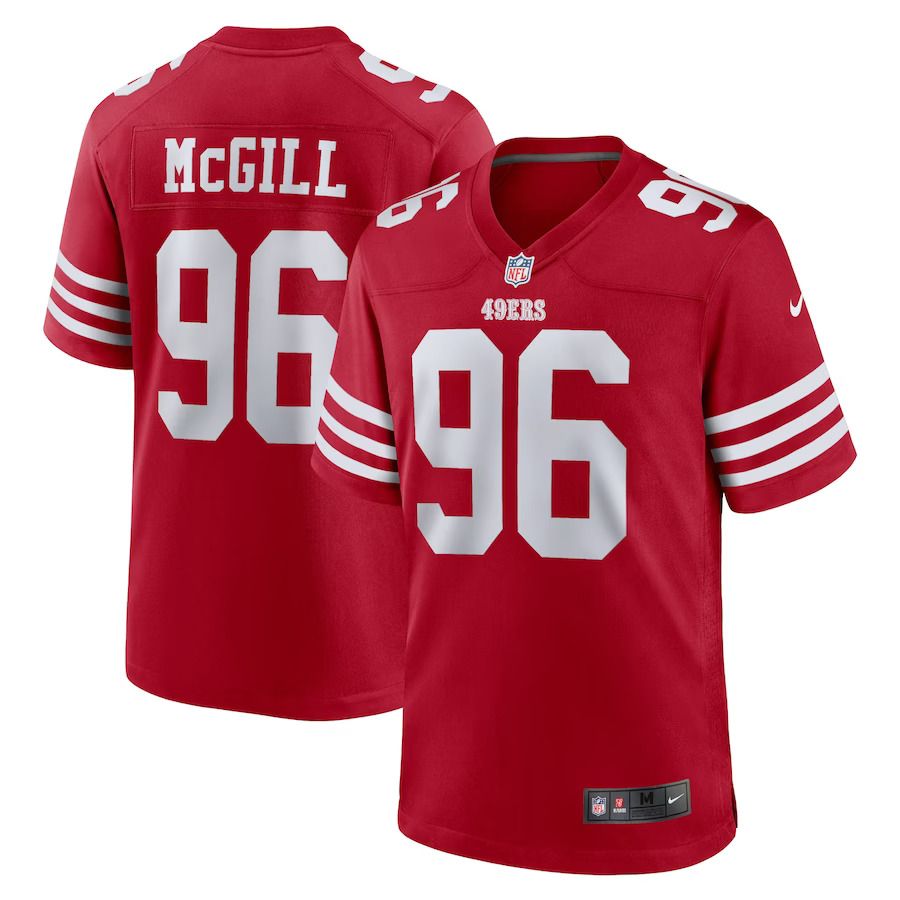 Men San Francisco 49ers #96 T.Y. McGill Nike Scarlet Home Game Player NFL Jersey